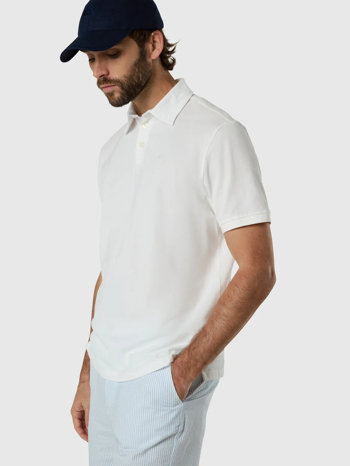 North Sails polo brodé piqué coton bio homme