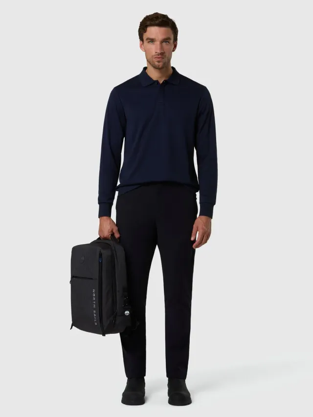 North Sails Coolmax polo manches longues bleu marine