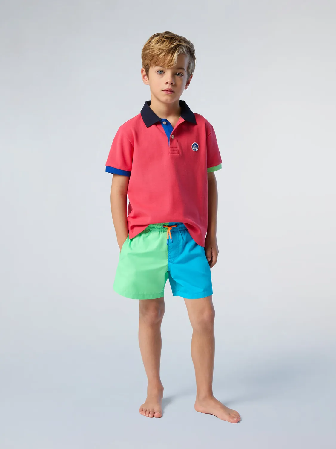 North Sails Upcycled short de bain enfant patchwork