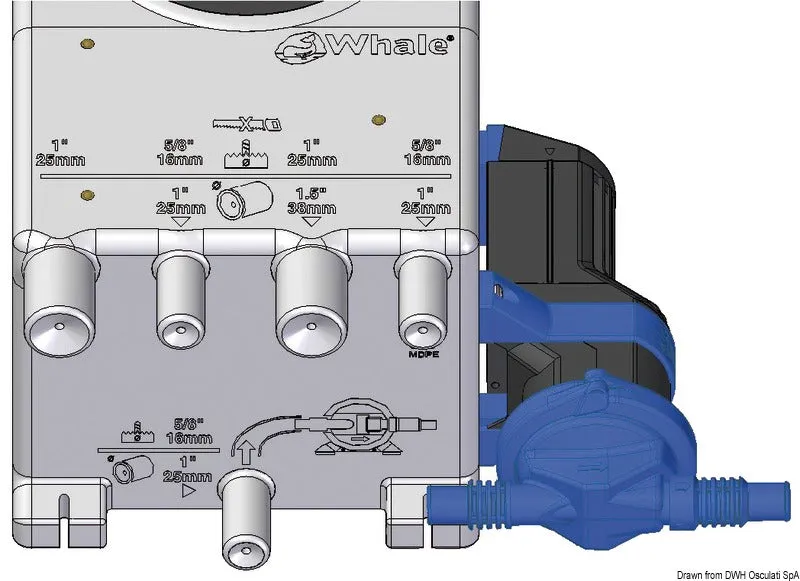 Whale réservoir eaux grises 8 L capteur IC douche