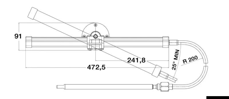 easysea Ultraflex TM87O direction bateau 13' câble