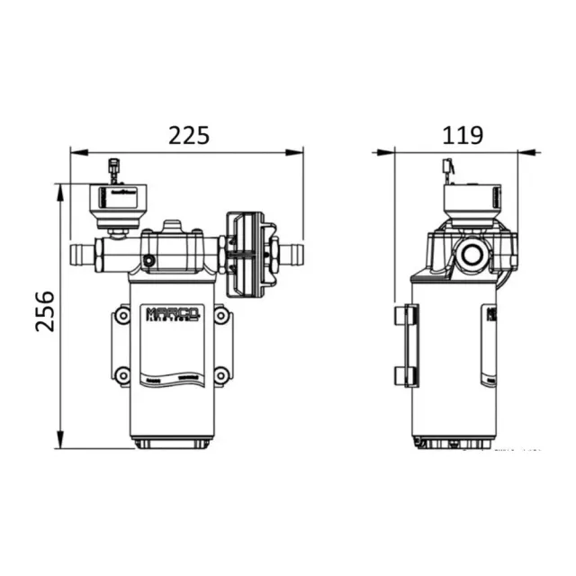 Marco pompe eau douce automatique 3,5 bar 46 L/min