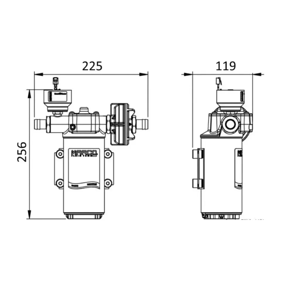 Marco pompe eau douce automatique 3,5 bar 46 L/min