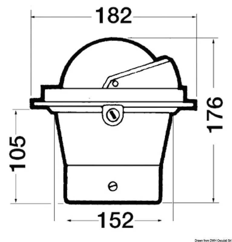 Riviera BW3 compas bateau 5 pouces 130 mm 24 V