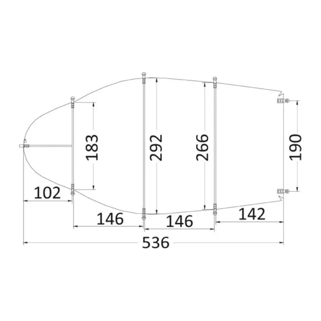 Easysea bâche universelle 427/488x210 cm grise 300D