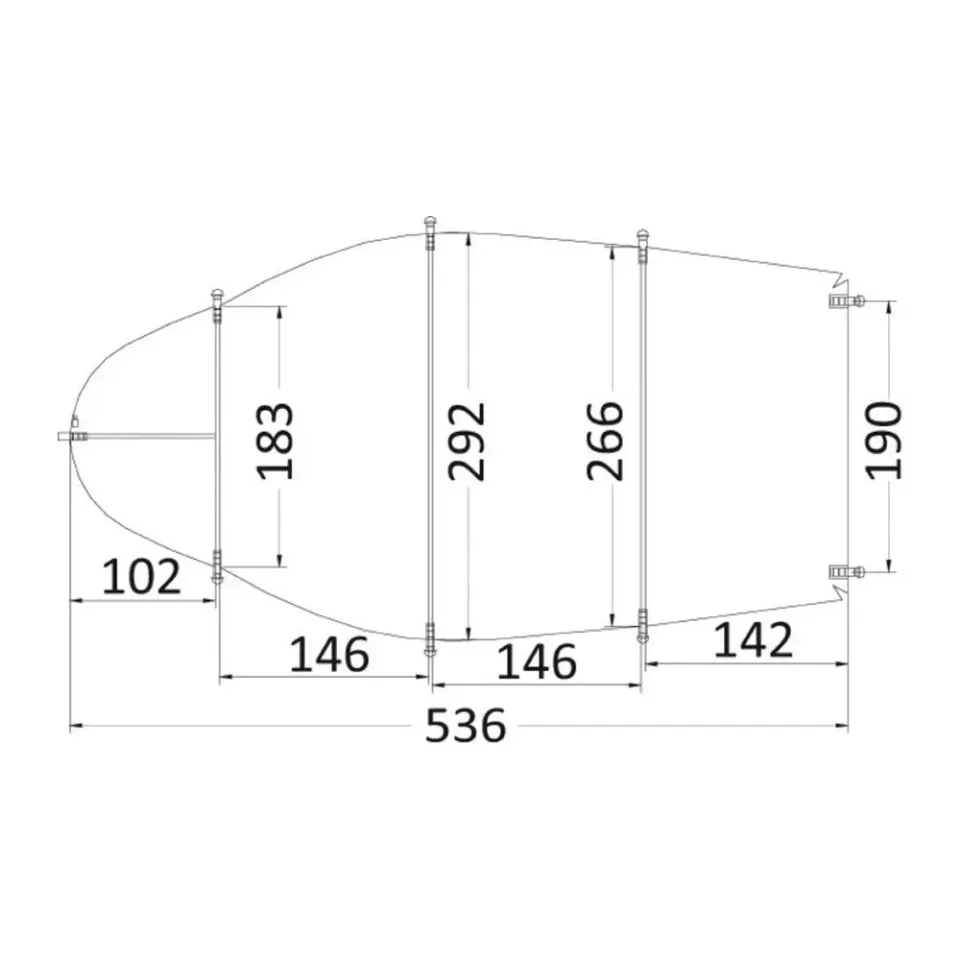 Easysea bâche universelle 427/488x210 cm grise 300D