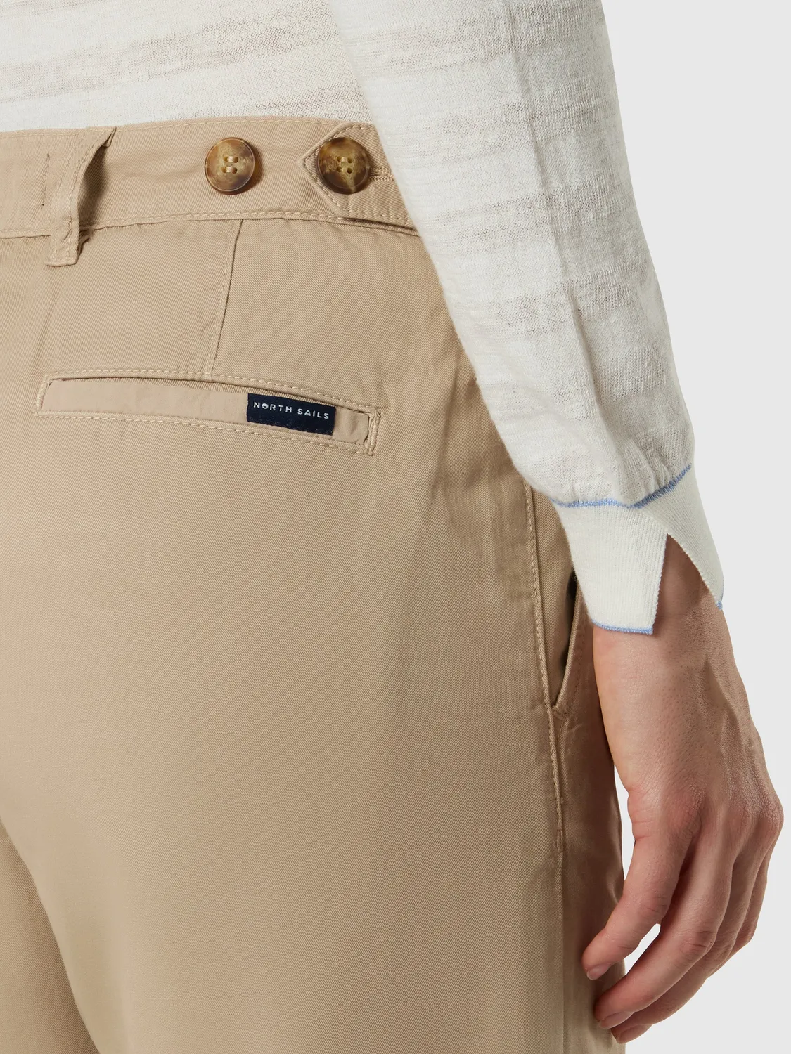 North Sails Wide-leg mariner pants pantalon large beige
