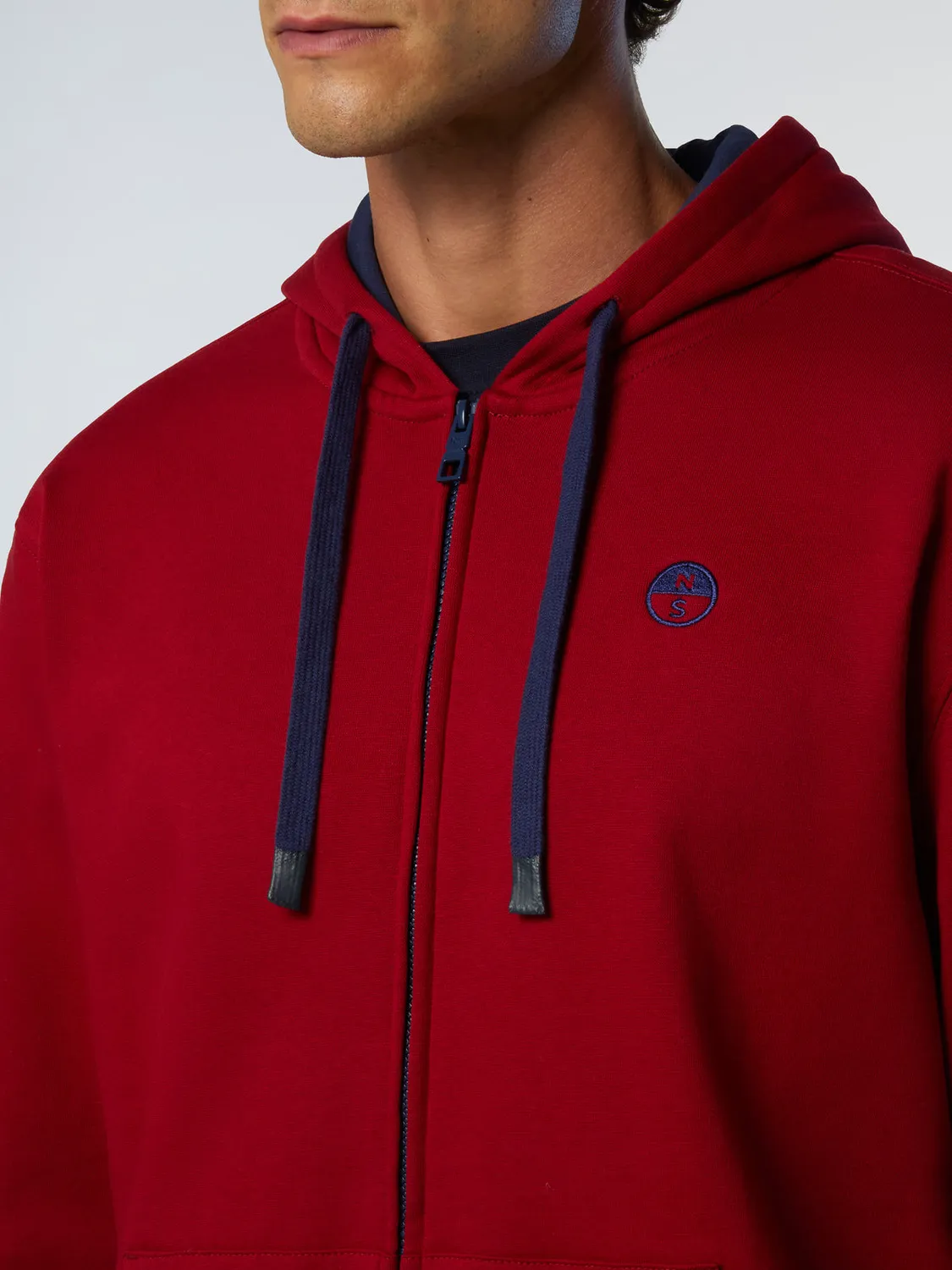 North Sails sweat zippé capuche logo brodé