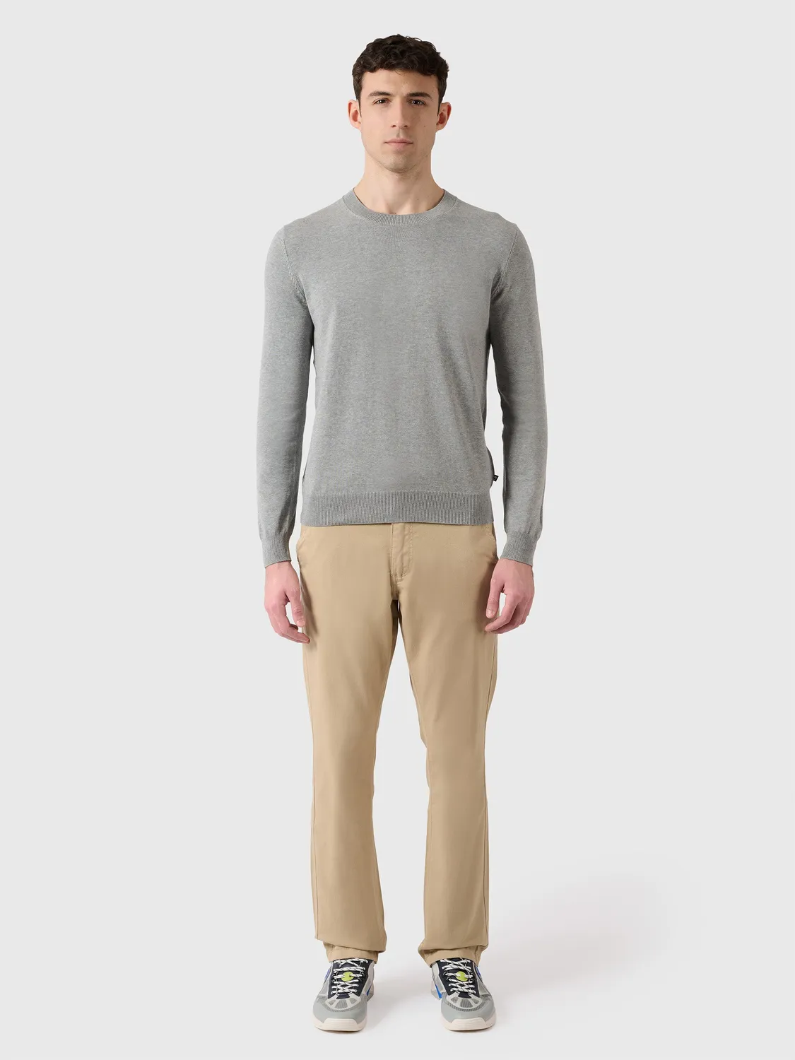 North Sails Crew Neck Knit pull col rond gris chiné