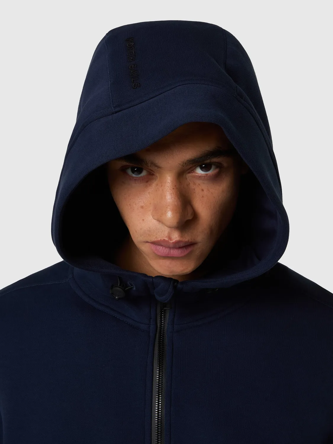 North Sails Sweat Capuche Zippé Piqué Scuba Bleu Marine