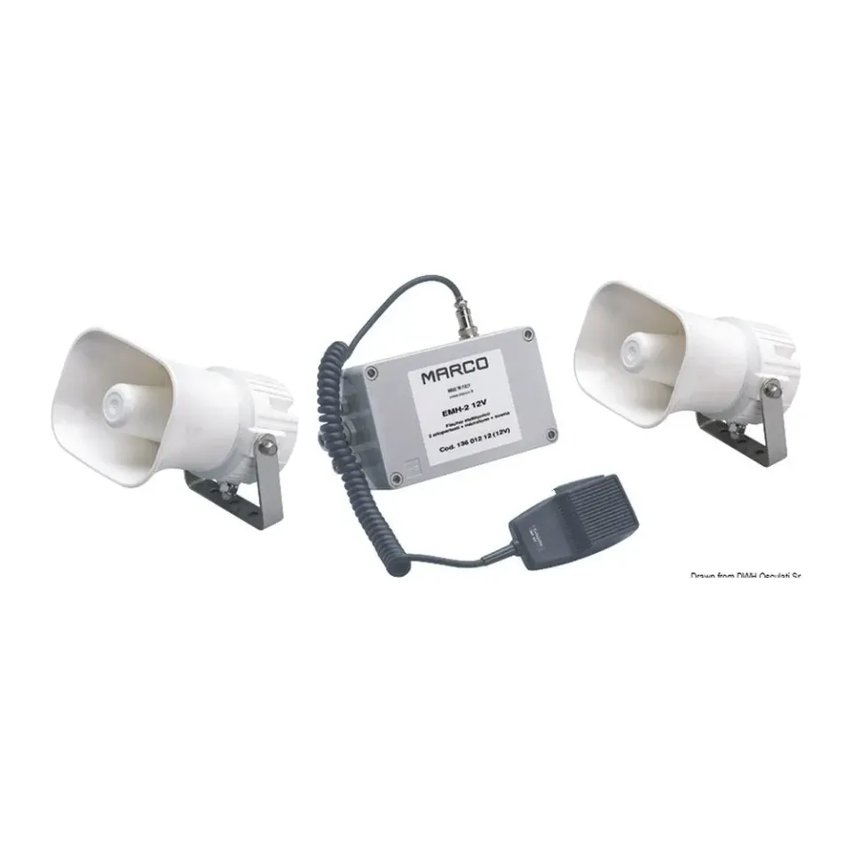 Marco corne de brume avertisseur 12 V 2 haut-parleurs signal automatique