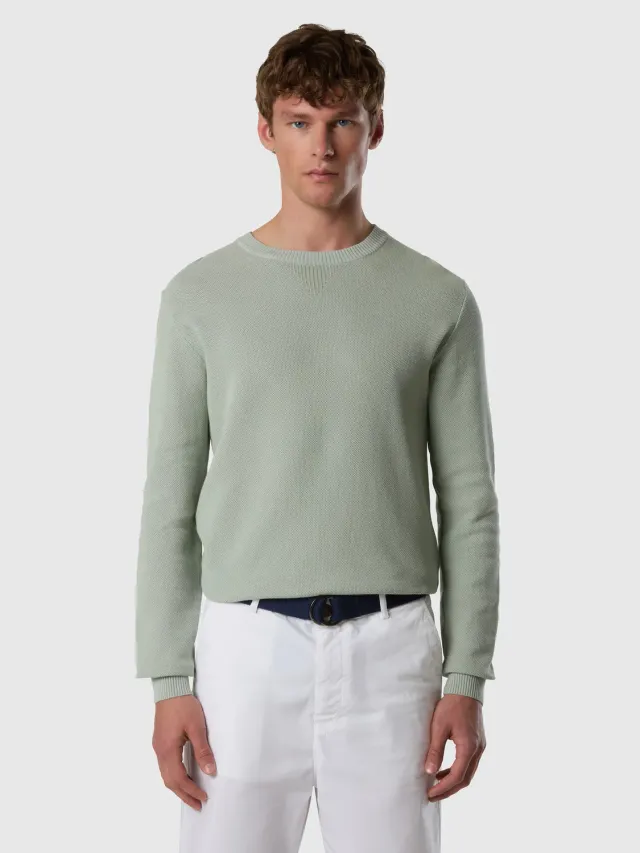 North Sails Honeycomb pull col rond nid abeille coton bio