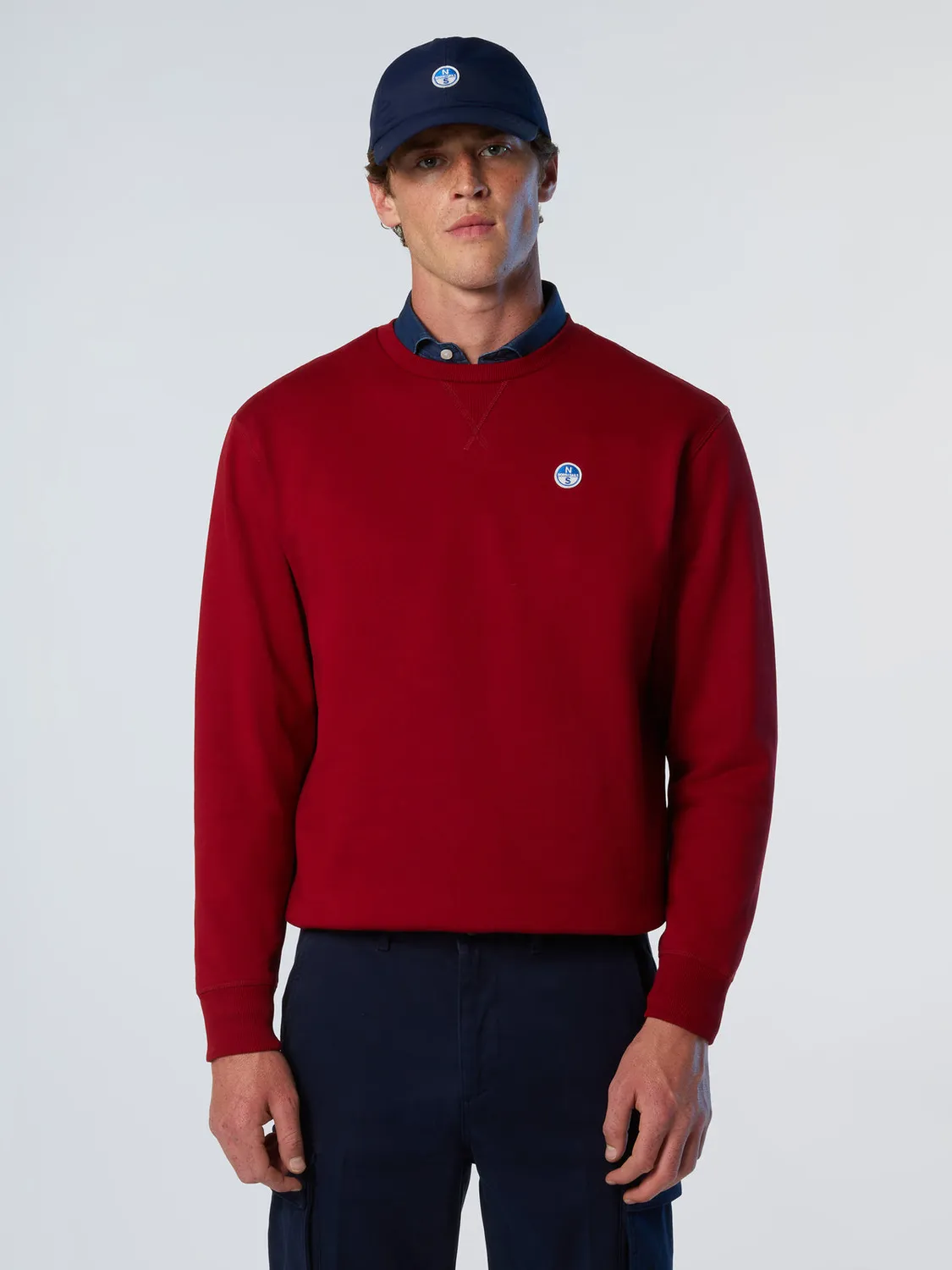 North Sails sweatshirt patch coton bio brossé