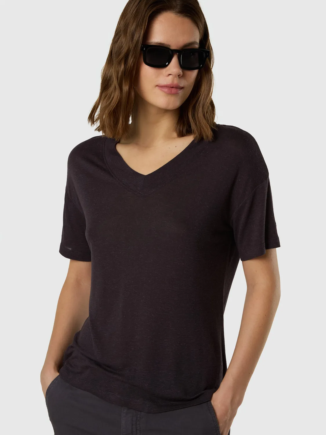 North Sails V-neck t-shirt col V lin respirant