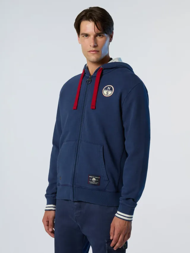 North Sails Archival hoodie zippé coton bio
