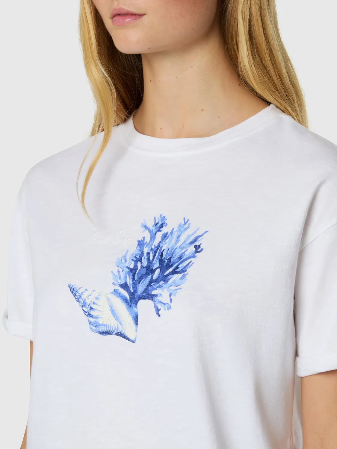 North Sails t-shirt coquillage coton jersey bleu