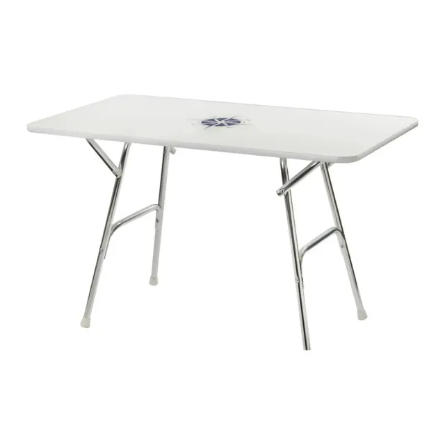 Osculati Tip-Top table rectangulaire 110x60 cm alu blanc