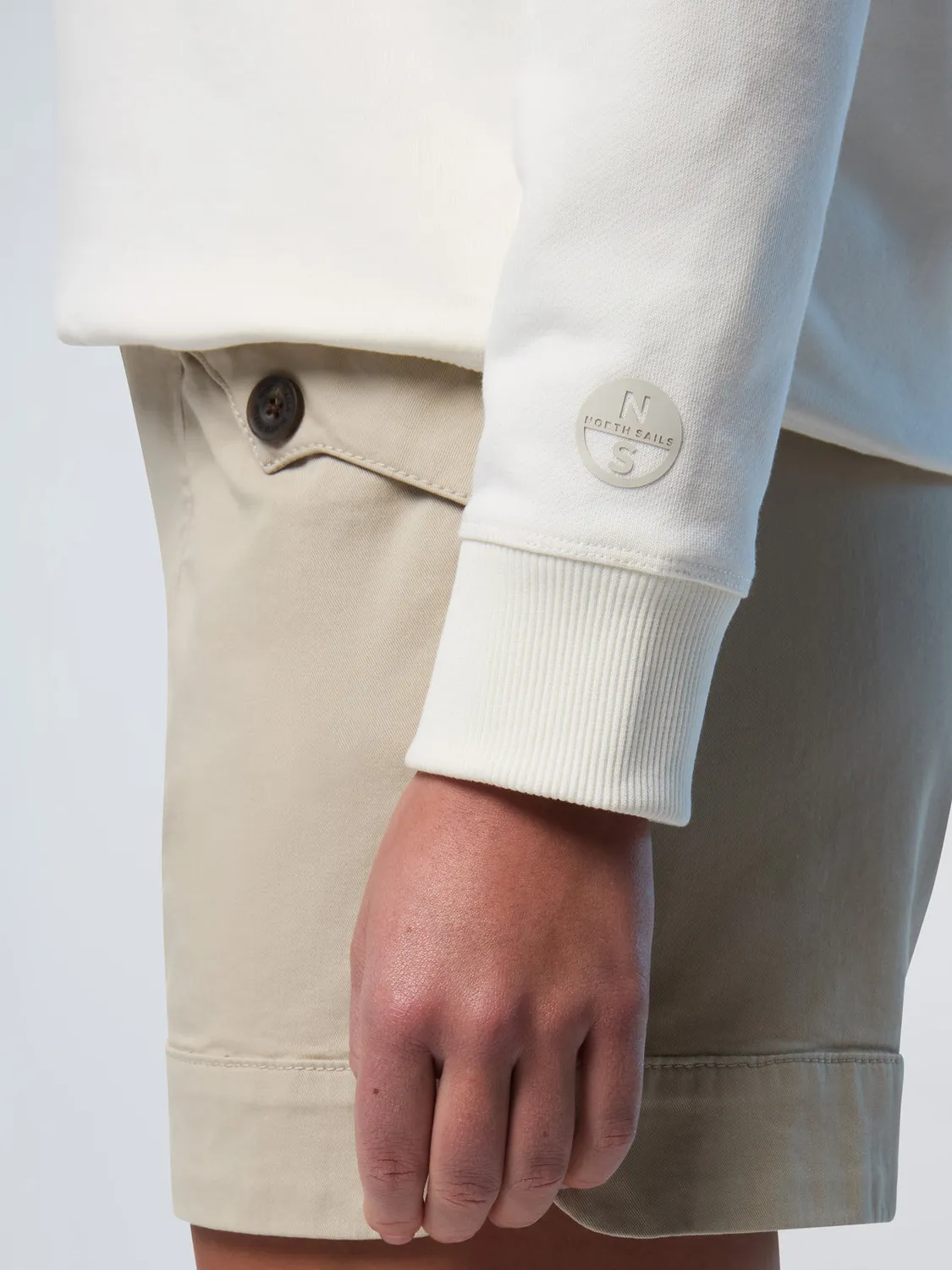 North Sails sweat capuche col V coton imprimé