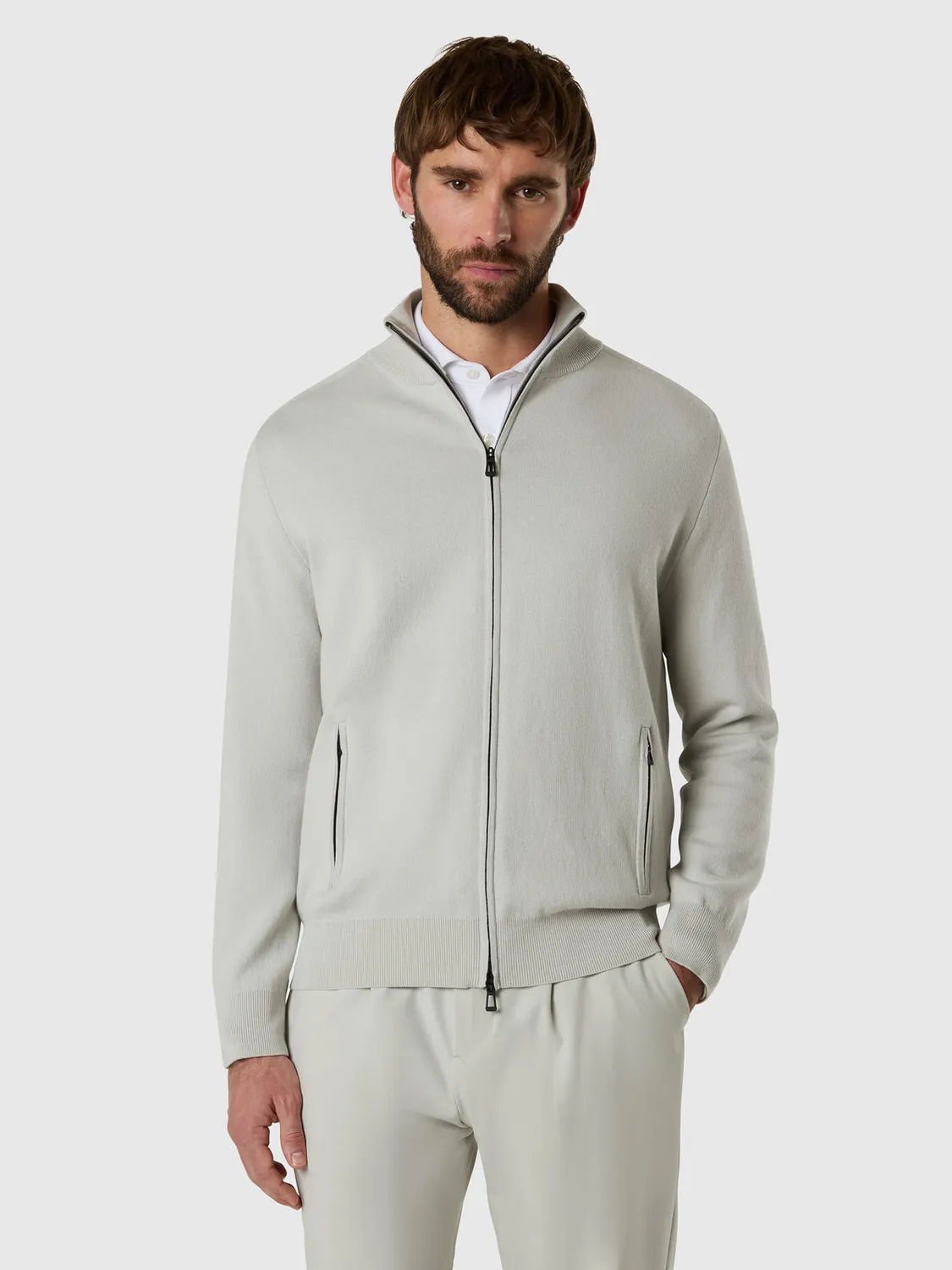 North Sails sweat zippé bonded coton bio