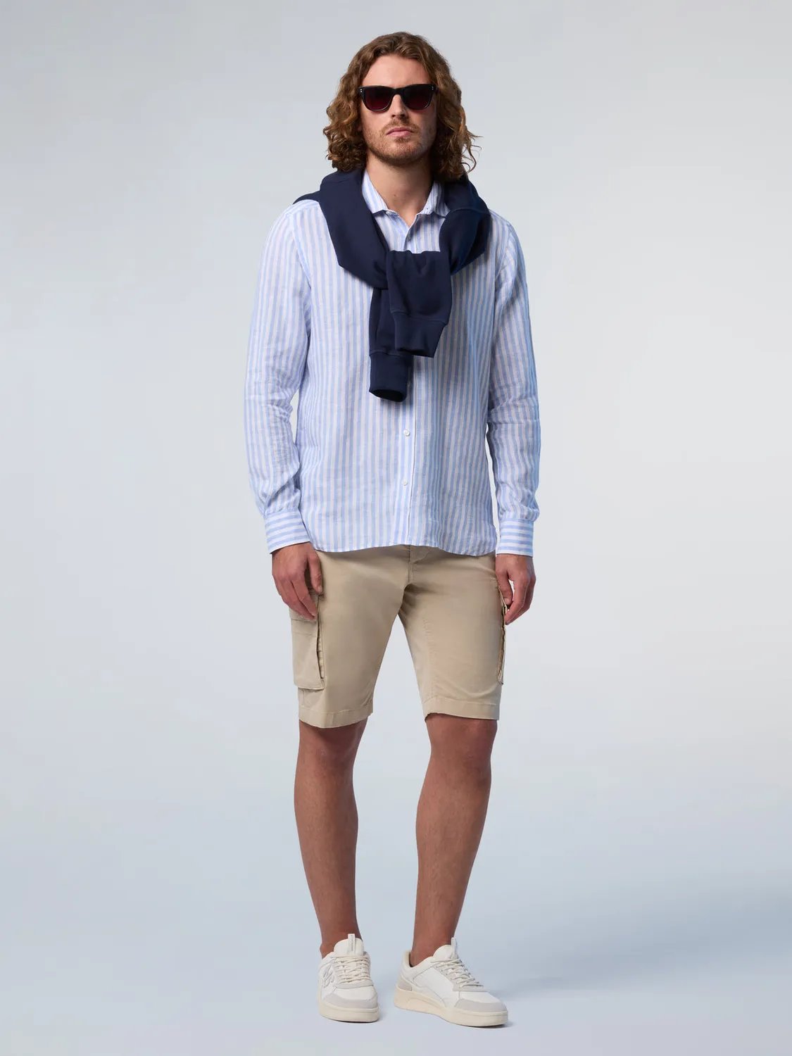 North Sails chemise lin rayée large été