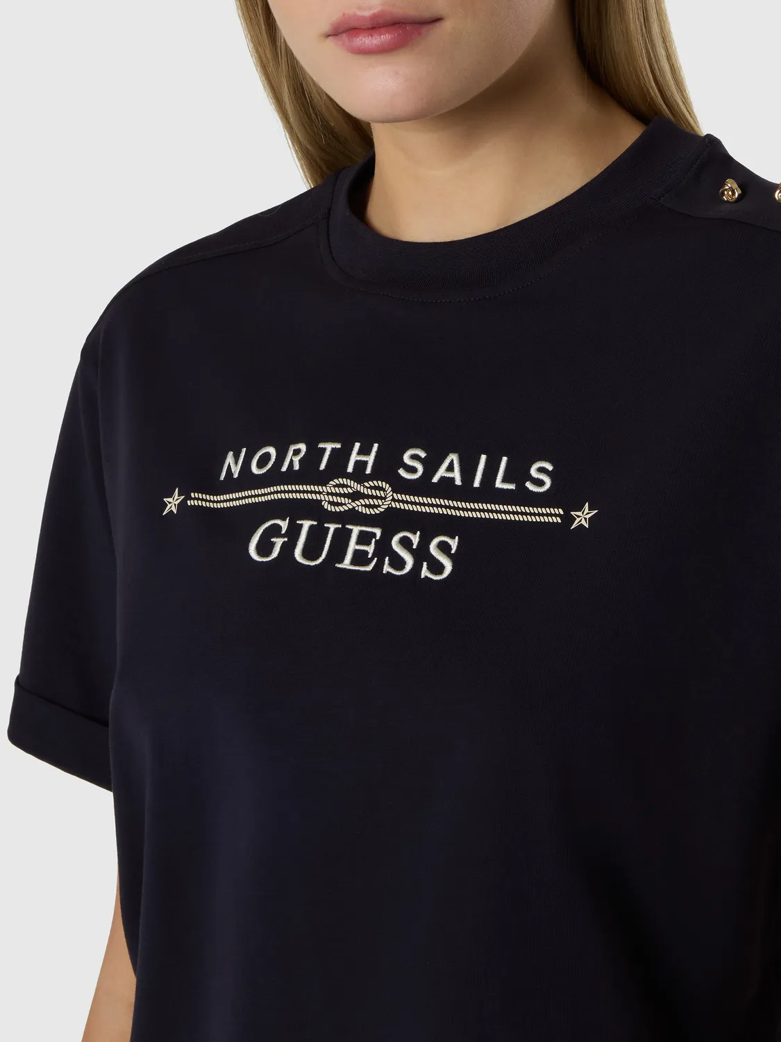 North Sails Guess Logo t-shirt femme bleu marine