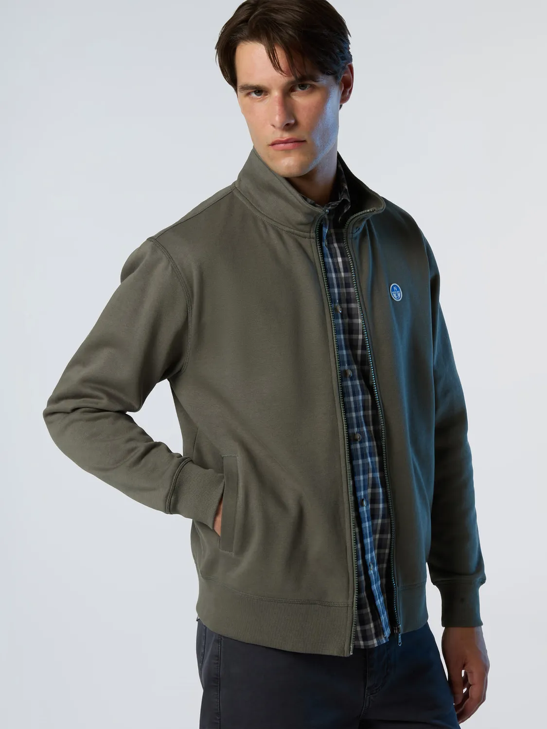 North Sails sweatshirt zippé patch col montant
