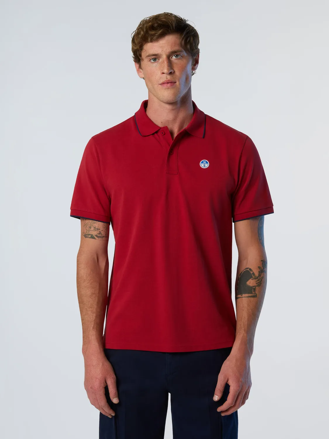 North Sails polo col imprimé coton bio