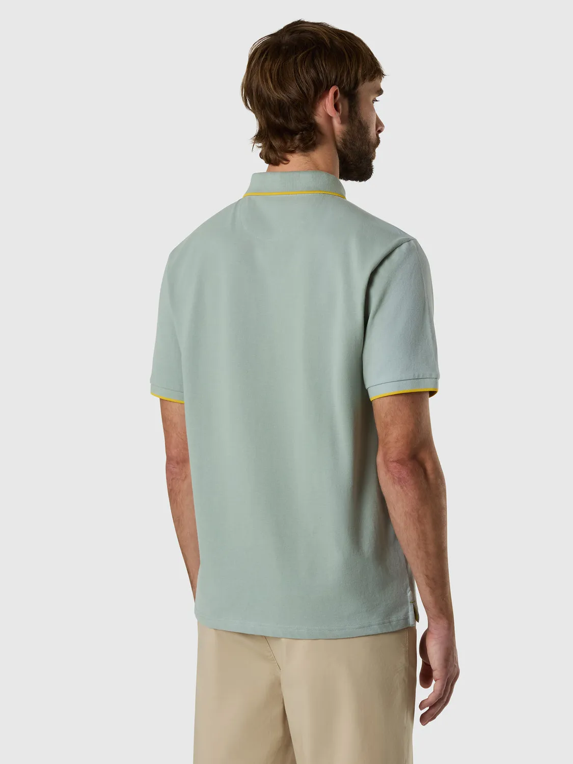 North Sails polo coton bio bordures contrastées