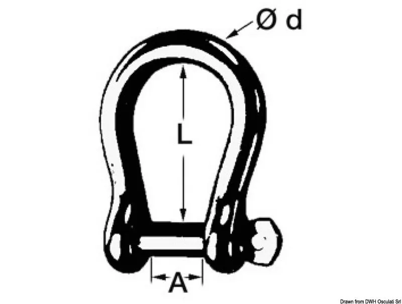 Easysea HDG manille lyre acier 12 mm lot 10 galvanisée