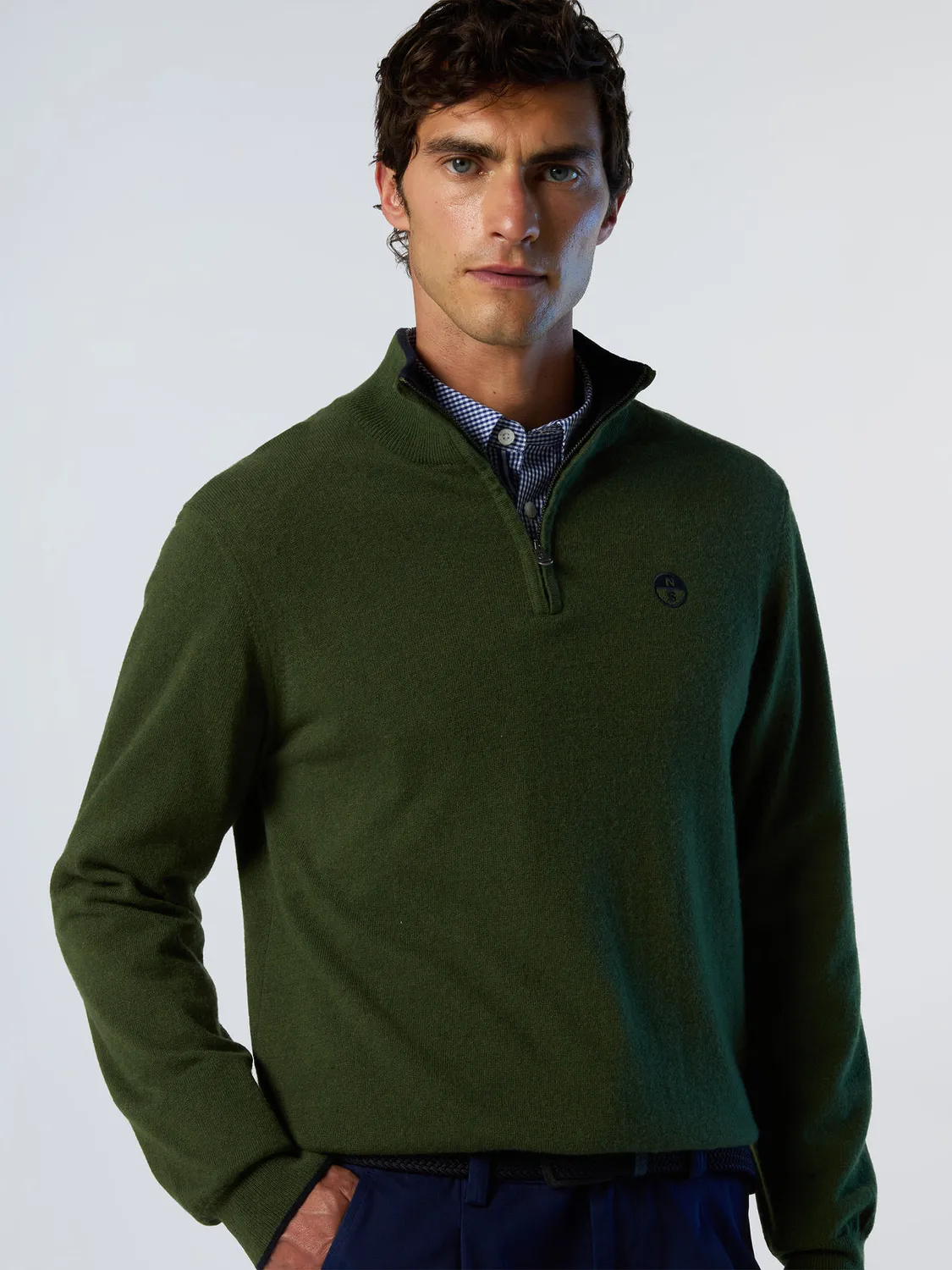 North Sails pull demi-zip cachemire recyclé