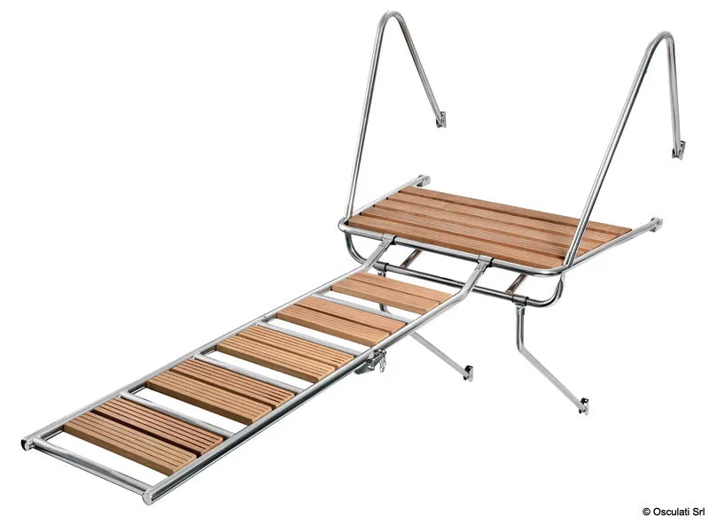 Osculati passerelle plancette inox iroko tube 25 mm