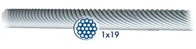 Sparcraft câble inox 1x19 Ø4 mm gréement dormant