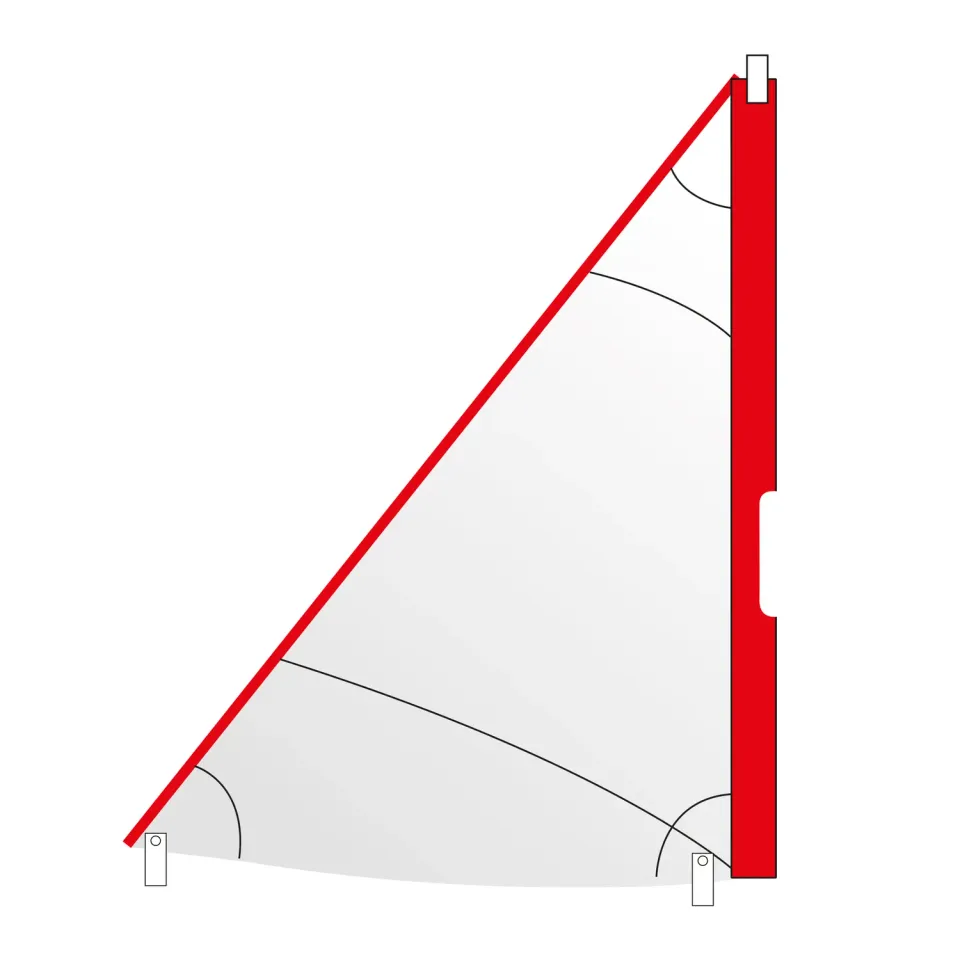 Optiparts EX1061M Trisail voile Optimist réduite école vent fort