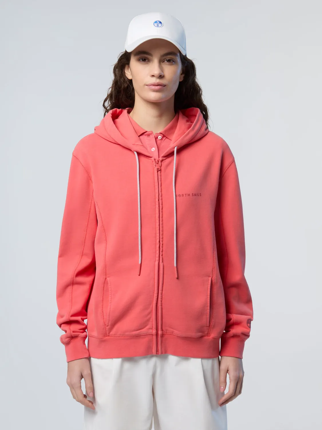 North Sails sweat zippé capuche coton délavé