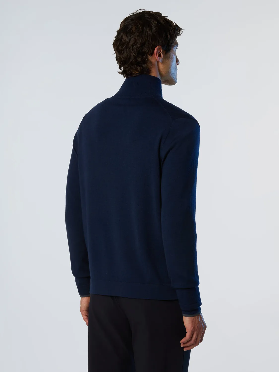 North Sails pull demi-zip mérinos fentes