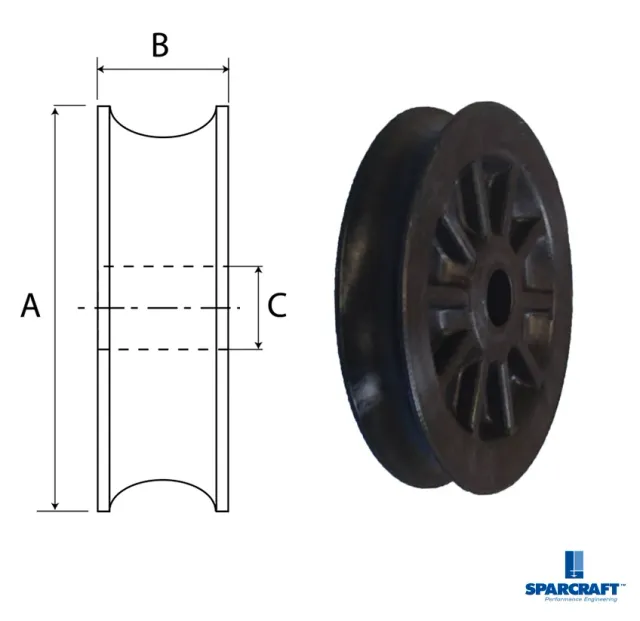 Sparcraft réa Delrin injecté Ø48x12.8 mât