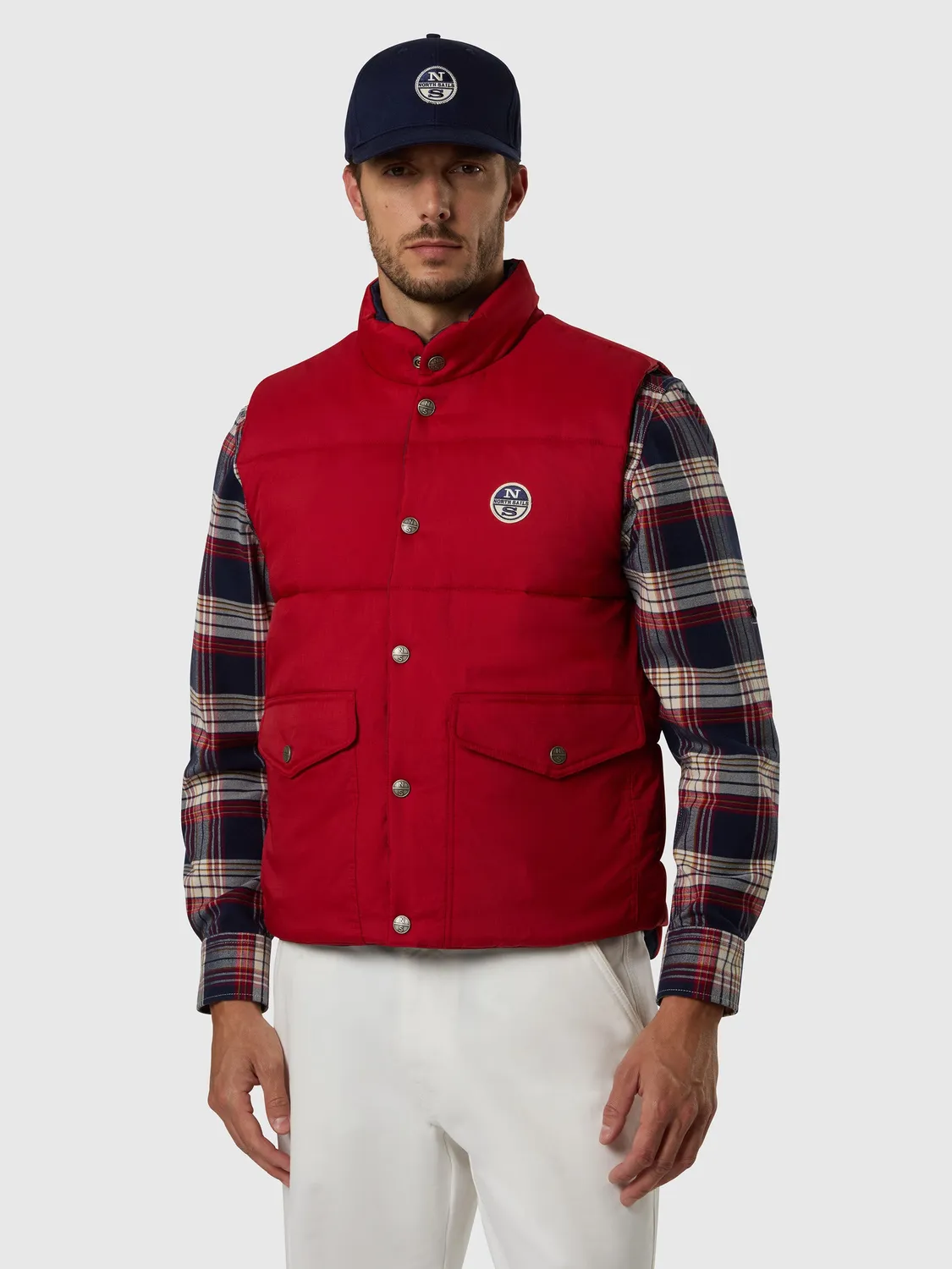 North Sails Shot gilet réversible rouge urban homme