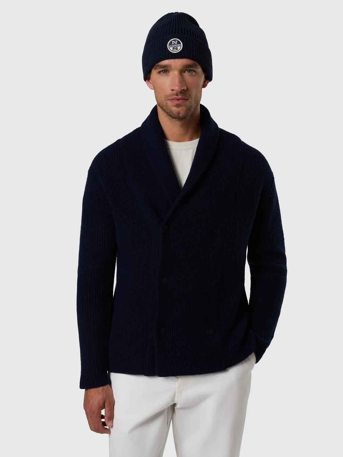 North Sails Archive cardigan croisé homme iris noir