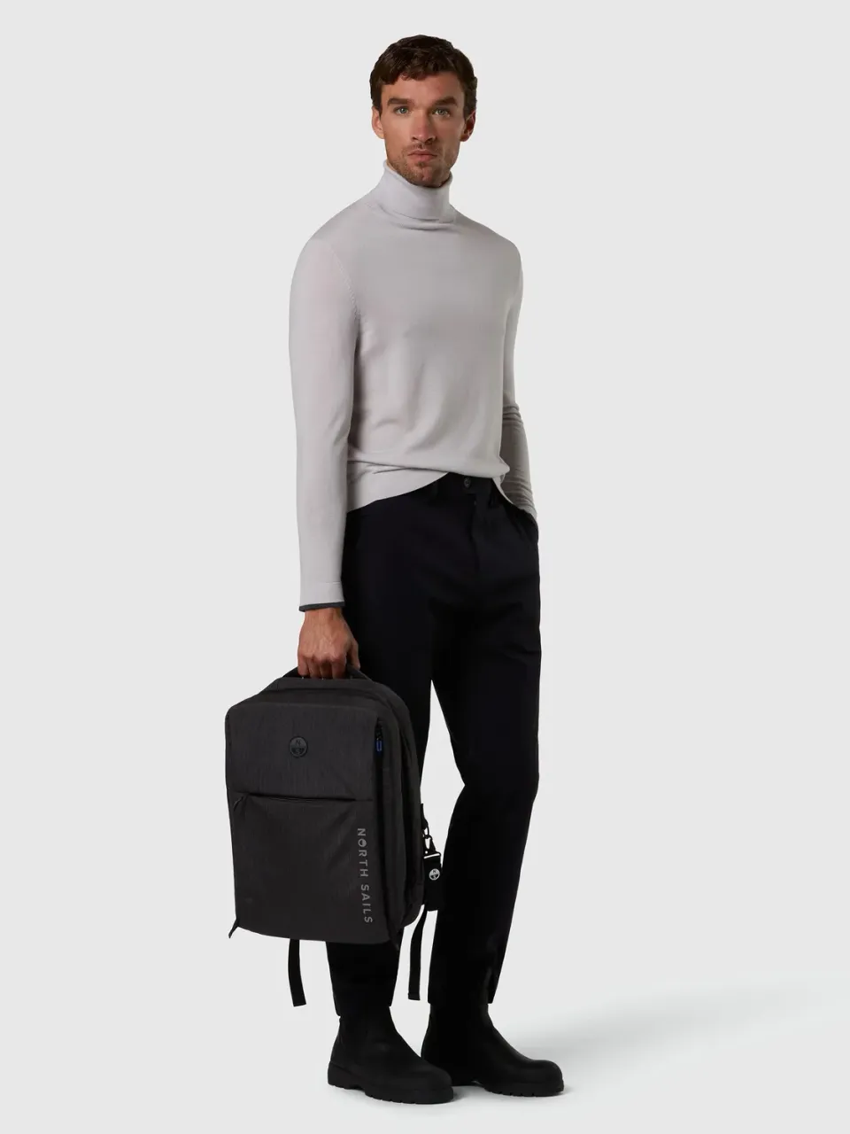 North Sails pull col roulé mérinos gris Vapor