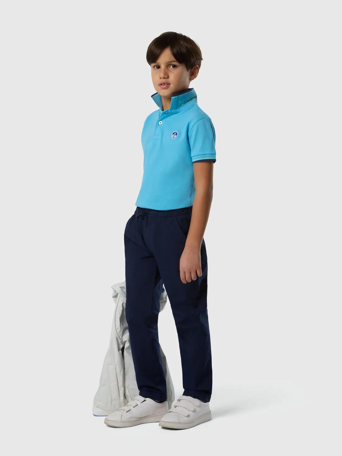 North Sails chino enfant taille élastique blanc