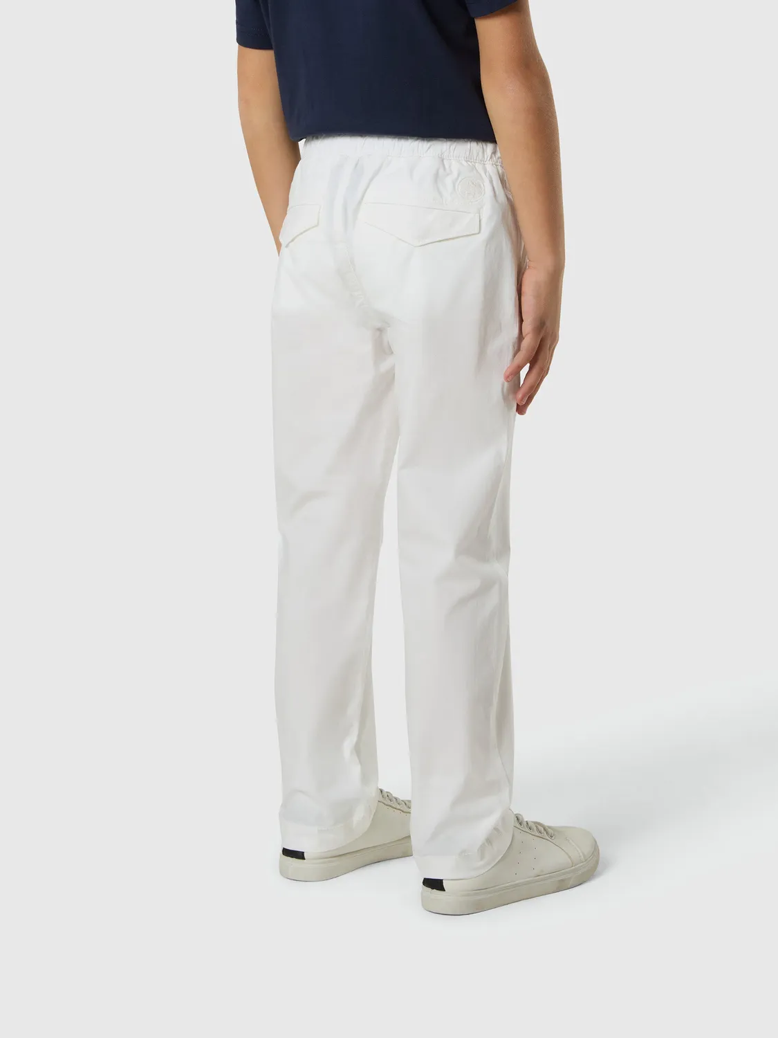 North Sails chino enfant taille élastique blanc