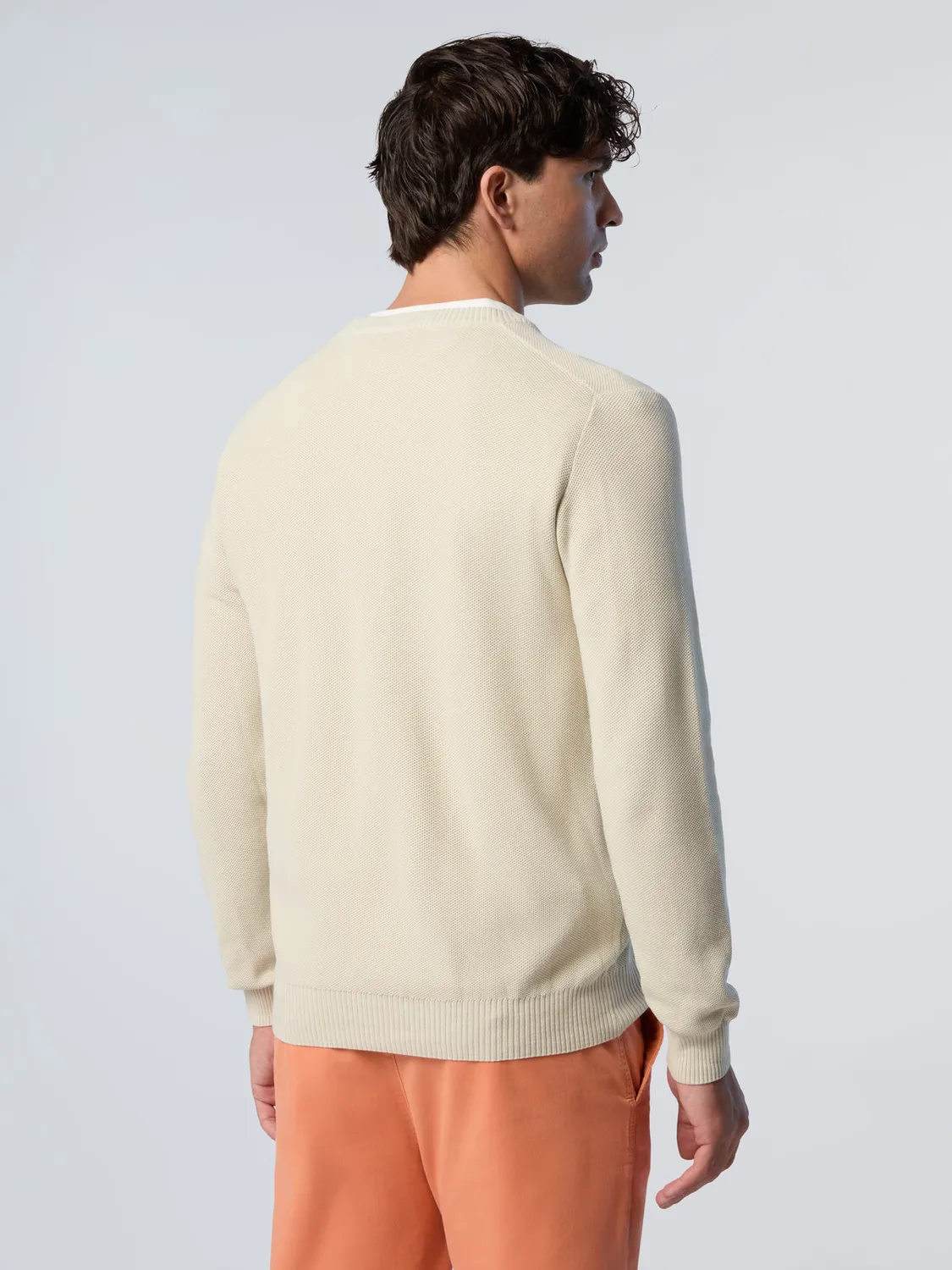 North Sails pull col rond maille nid abeille coton bio