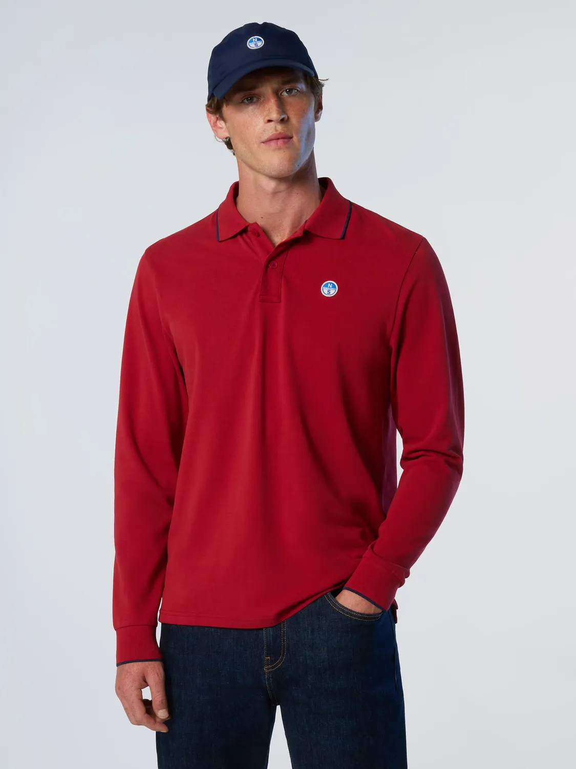 North Sails polo manches longues piqué coton bio