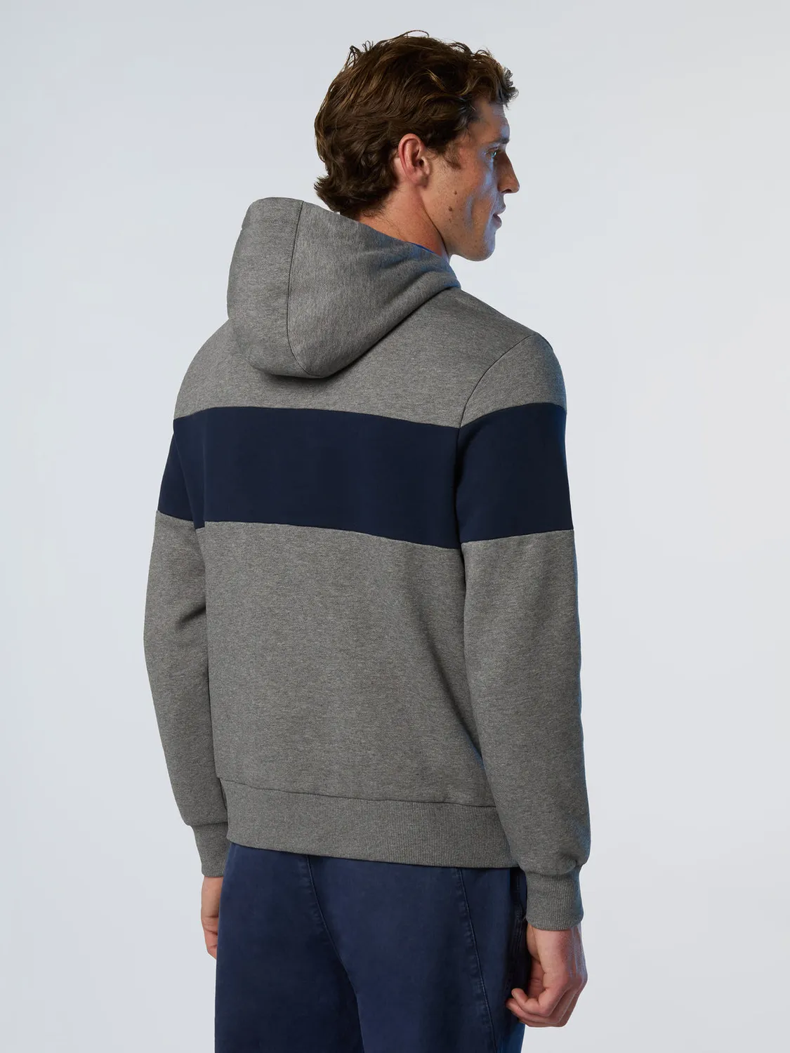 North Sails maxi stripe hoodie coton bio rayé