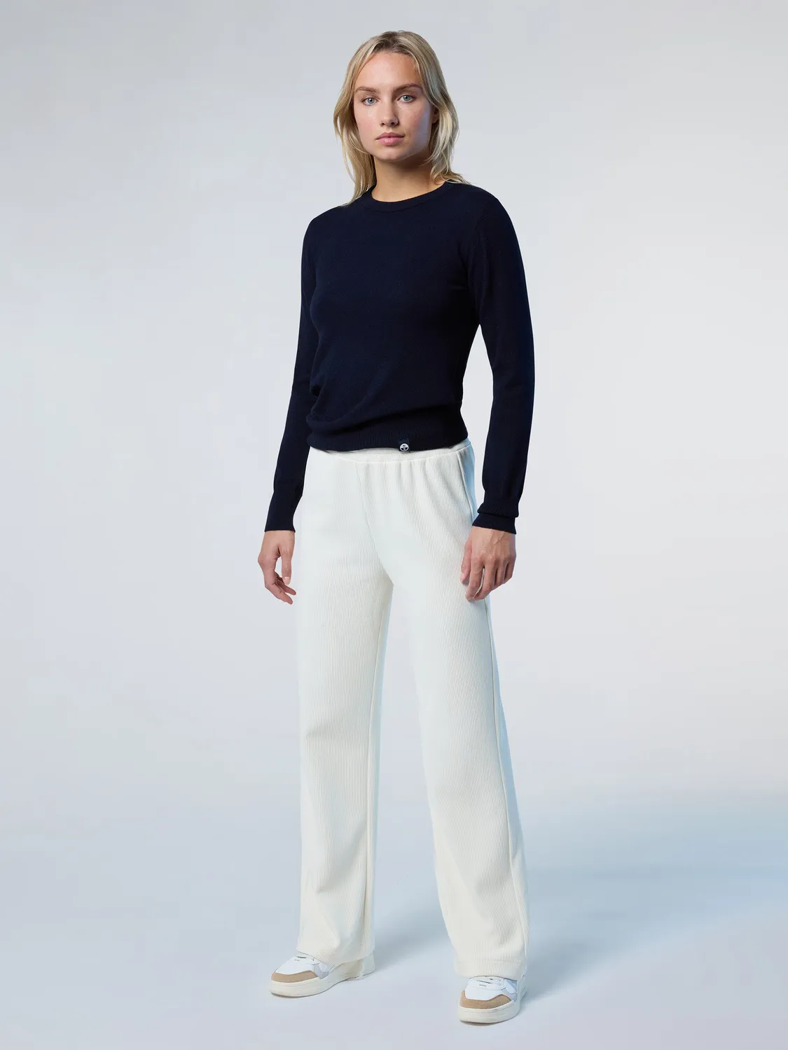 North Sails pull col rond cachemire femme bleu marine