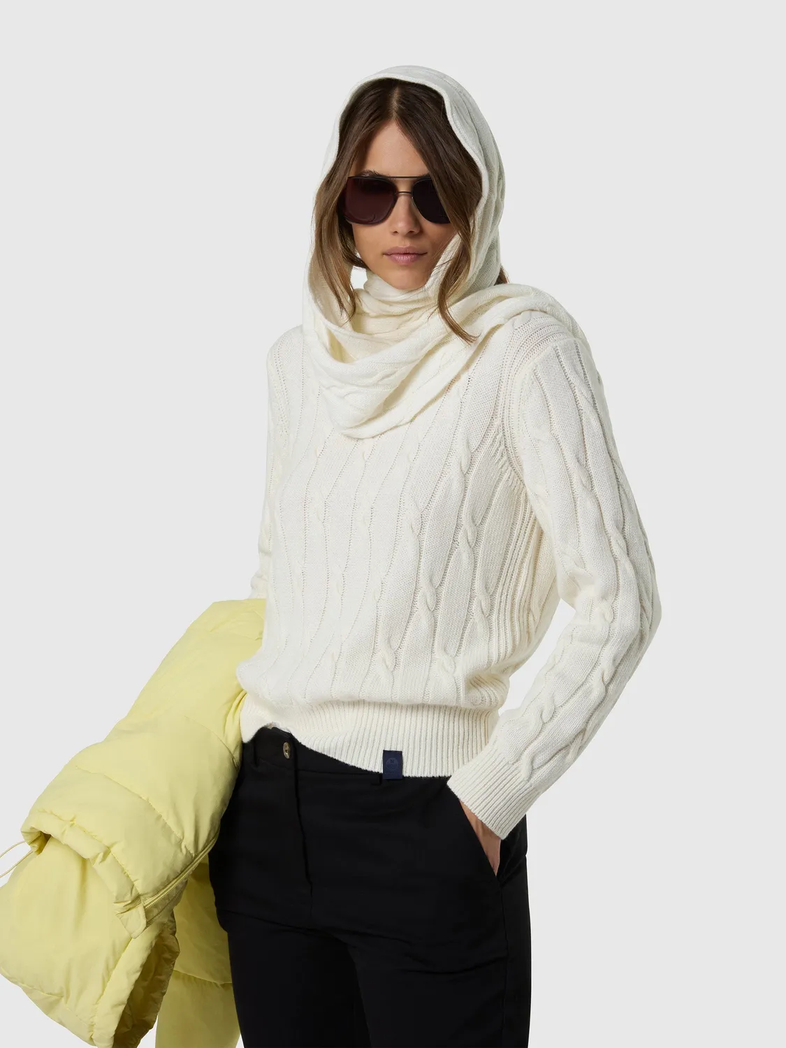 North Sails pull torsades col rond femme doux