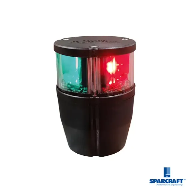 Sparcraft feu tricolore tête de mât 2MN noir 10-30V