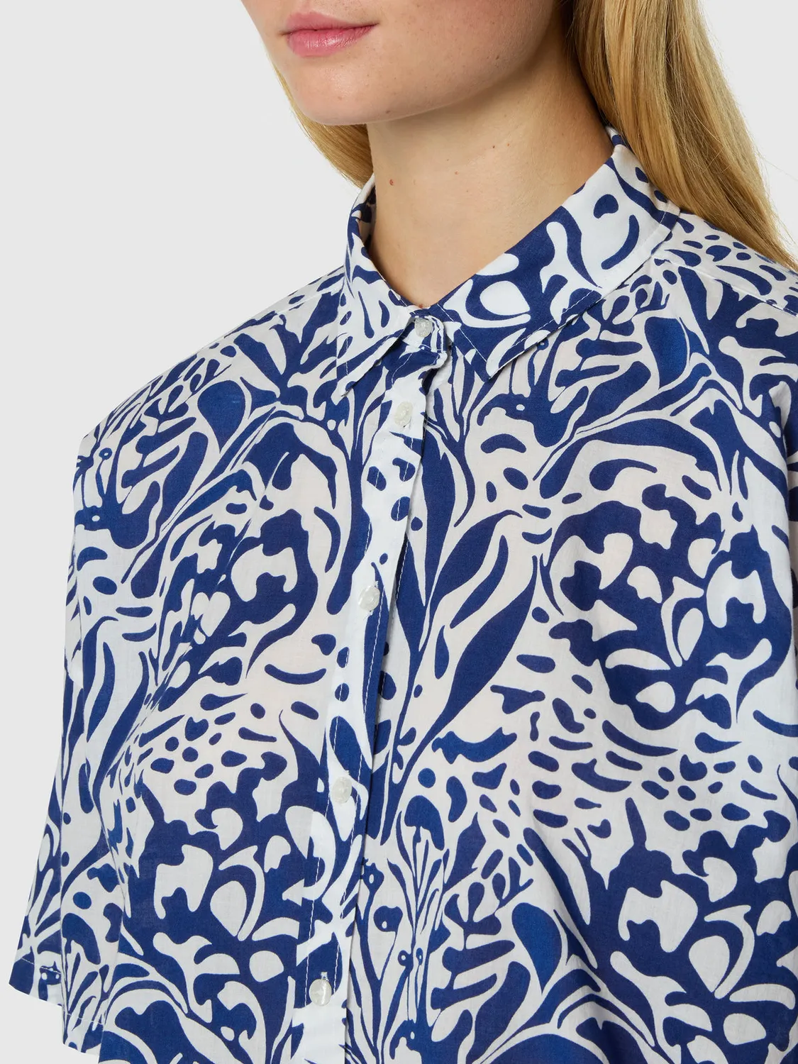 North Sails chemise mousseline corail coton coupe boxy
