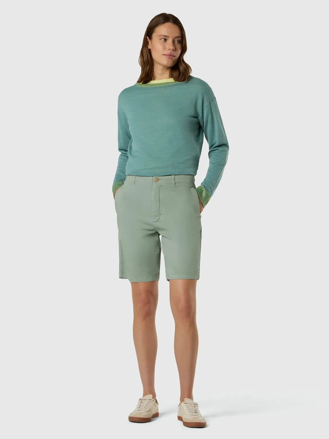 North Sails pull col bateau femme vert iceberg