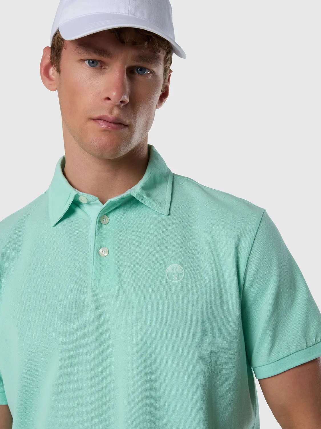 North Sails polo brodé piqué coton bio homme